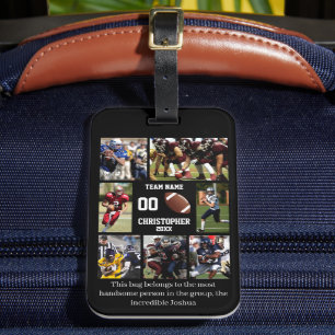 Personalised Football Photo Collage Luggage Tag
