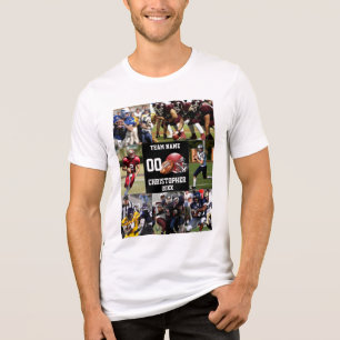 Personalised Football Photo Collage Sports  Tri-Blend Shirt
