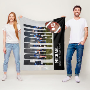 Personalised Football 🏈 Photo Design Fleece Blanket