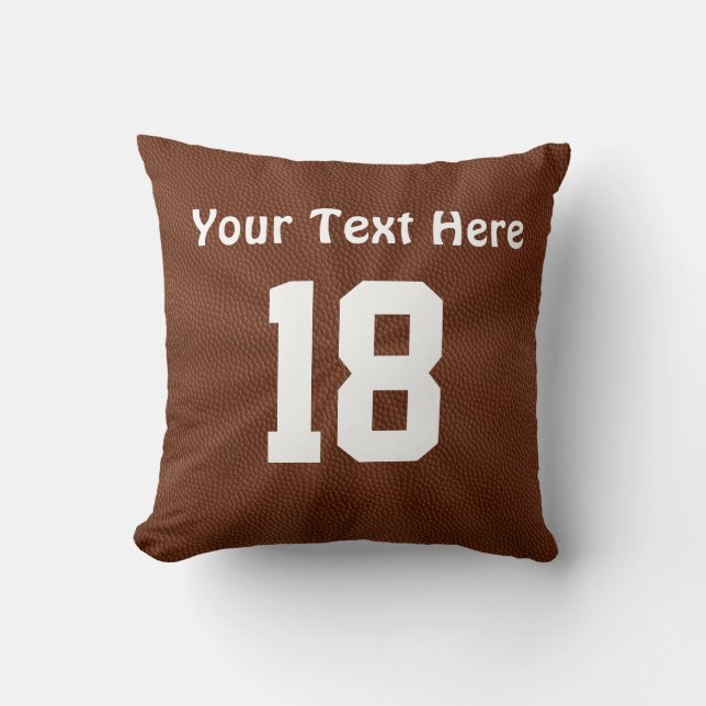 Personalised Football Pillows YOUR NAME and NUMBER (Front)