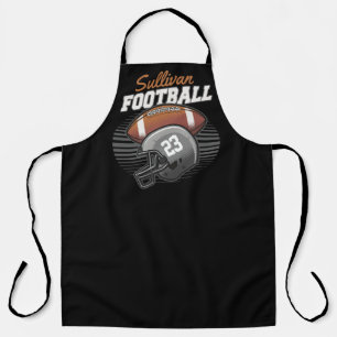 Personalised Football Player Team Number Helmet  Apron