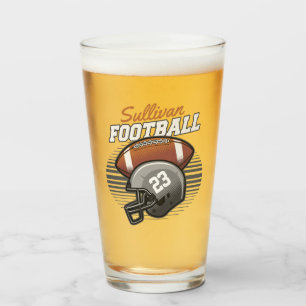 Personalised Football Player Team Number Helmet  Glass