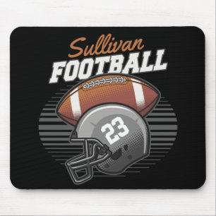 Personalised Football Player Team Number Helmet  Mouse Mat