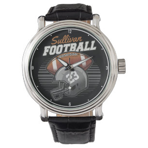 Personalised Football Player Team Number Helmet Watch