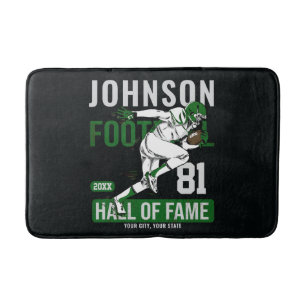 Personalised Football PLAYER Team NUMBER Sports Bath Mat