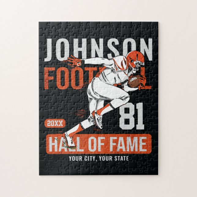 Personalised Football PLAYER Team NUMBER Sports  Jigsaw Puzzle (Vertical)