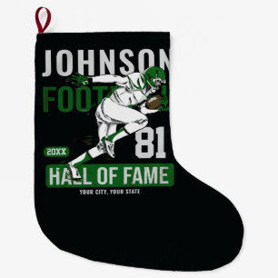 Personalised Football PLAYER Team NUMBER Sports Large Christmas Stocking