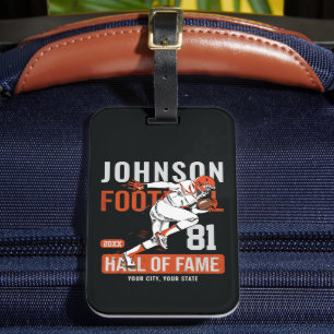 Personalised Football PLAYER Team NUMBER Sports  Luggage Tag