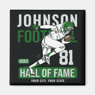 Personalised Football PLAYER Team NUMBER Sports Magnet