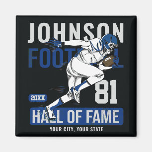 Personalised Football PLAYER Team NUMBER Sports   Magnet