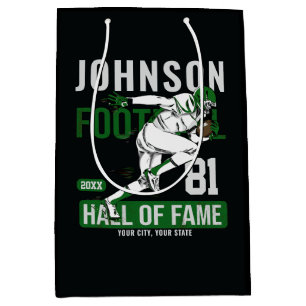 Personalised Football PLAYER Team NUMBER Sports Medium Gift Bag