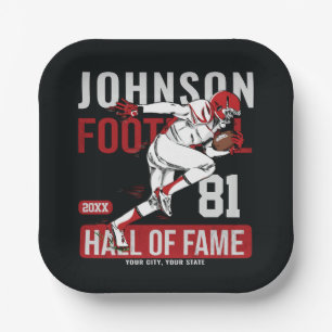 Personalised Football PLAYER Team NUMBER Sports Paper Plate