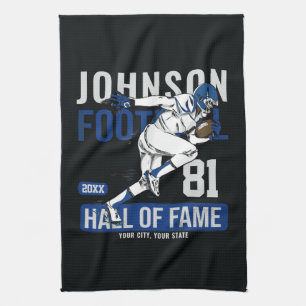 Personalised Football PLAYER Team NUMBER Sports Tea Towel