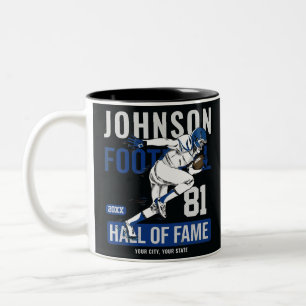 Personalised Football PLAYER Team NUMBER Sports Two-Tone Coffee Mug