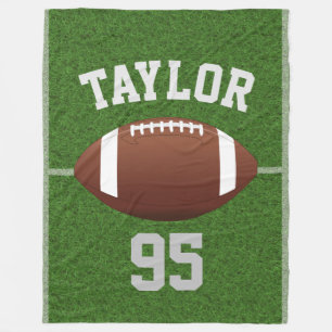 Personalised Football Player's Name and Number Fleece Blanket