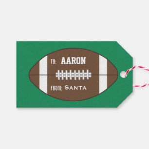 Personalised Football Santa Christmas Gift Tags
