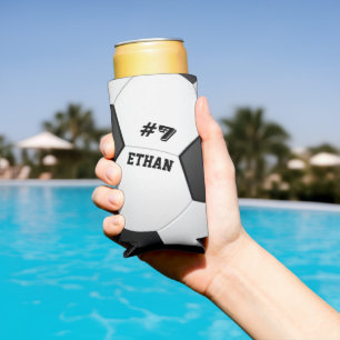 Personalised Football Soccer Ball Seltzer Can Cooler