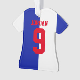 Personalised Football soccer shirt Halves Ornament