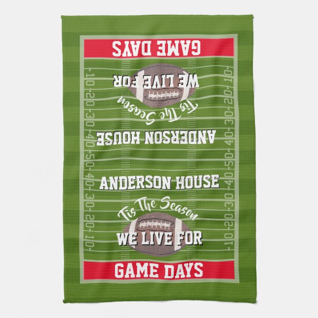 Personalised Football Tea Towel (Vertical)