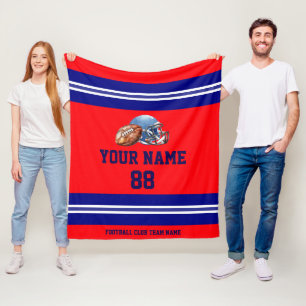 Personalised Football Team Players Fleece Blanket