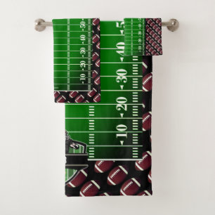 Personalised Football Theme Bath Towel Set