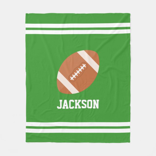Personalised Football Themed Fleece Blanket (Front)