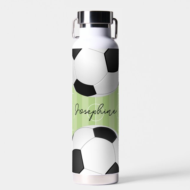 Personalised Football Water Bottle – Custom Sports (Front)