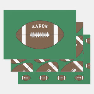  Personalised Football Wrapping Paper Set
