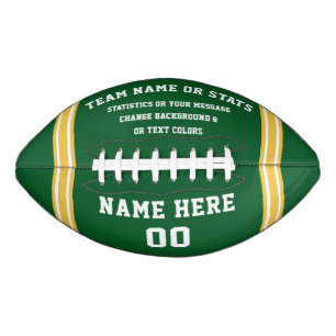 Personalised Footballs, Green Football, Customise American Football