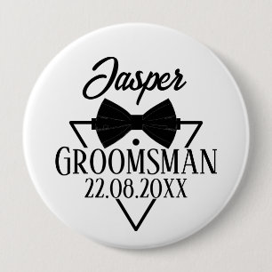 Personalised for Groomsman 10 Cm Round Badge