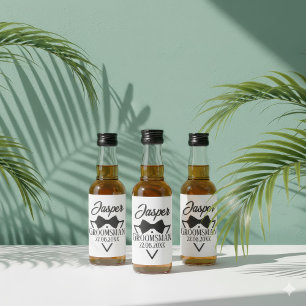 Personalised for Groomsman Liquor Bottle Label