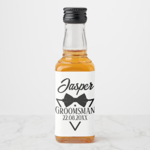 Personalised for Groomsman Liquor Bottle Label