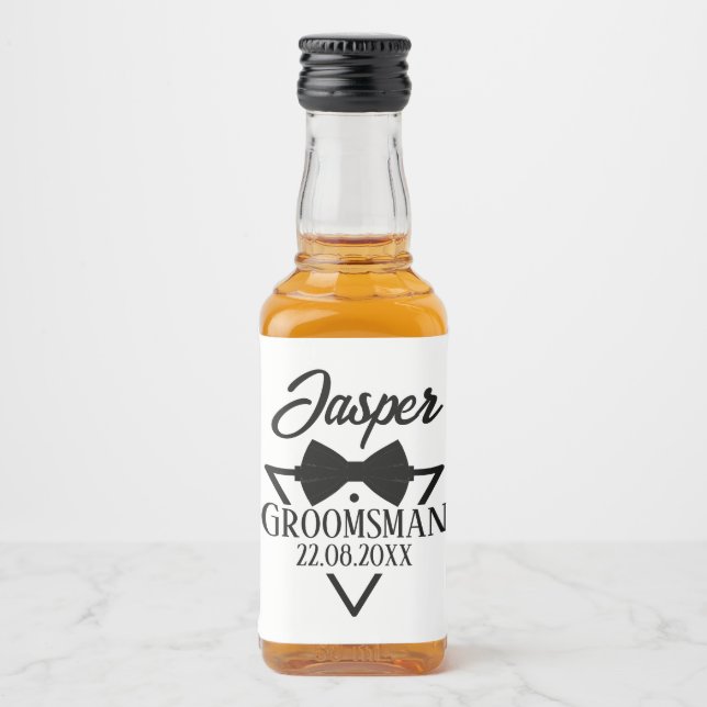 Personalised for Groomsman Liquor Bottle Label (Front)