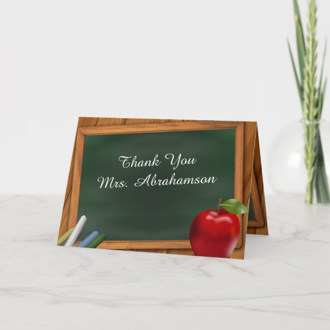 Personalised For Teacher Thank You Card (Front)