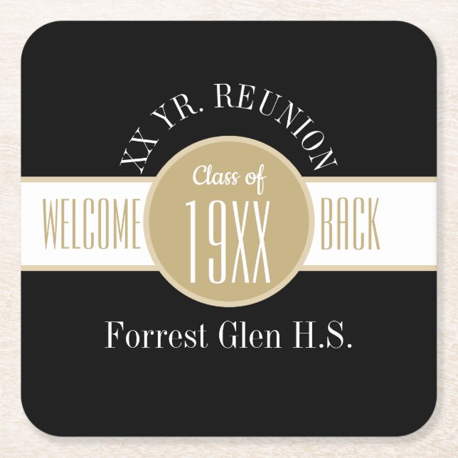 Personalised for you!! Class Reunion Paper Coaster (Front)
