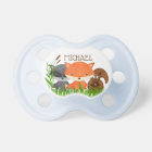 Personalised Forest Animals Baby Boy Pacifier