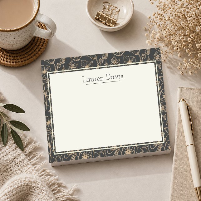 Personalised Forest Botanical  Post-it Notes (Personalized Botanical Post It Notes)