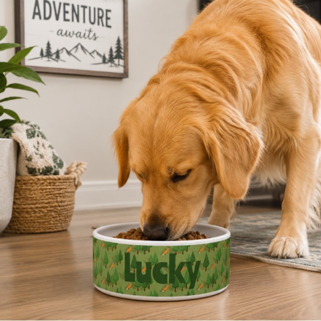 Personalised Forest Fox Pet Bowl (Creator Uploaded)