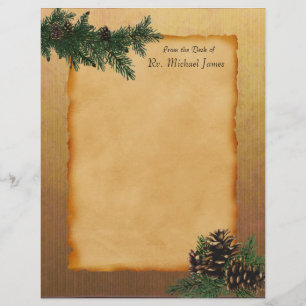 Personalised Forest Parchment Letterhead sheets