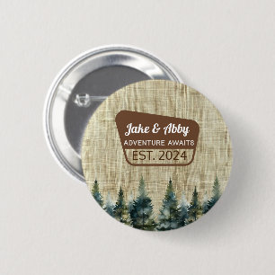 Personalised Forest Pine Tree Outdoor Natl Park 6 Cm Round Badge