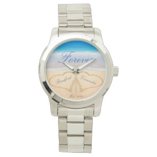 Personalised Forever Hearts in Sand Wedding Watch