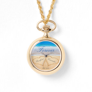 Personalised Forever   Hearts in Sand  Wedding   Watch
