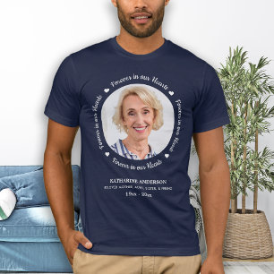 Personalised Forever In Our Hearts Funeral Photo T-Shirt