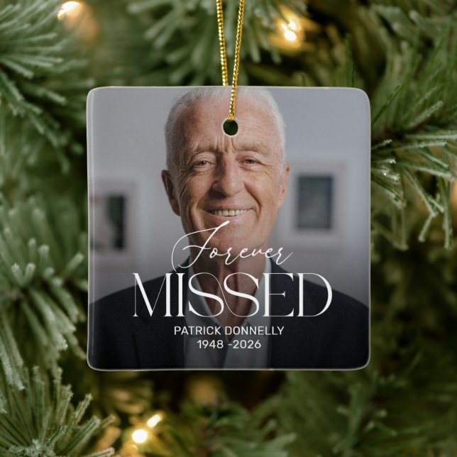 Personalised Forever Missed Memorial Ornament (Tree)