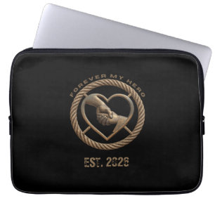 Personalised Forever My Hero Parent Child Heart Le Laptop Sleeve