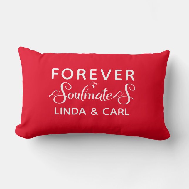Personalised Forever Soulmates Lumbar Pillow (Front)