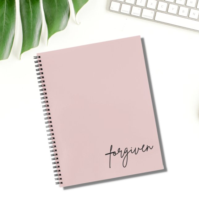 Personalised Forgiven Minimalist Blush Christian Notebook (Creator Uploaded)
