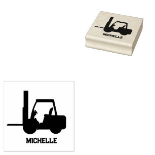 Personalised Forklift Rubber Stamp
