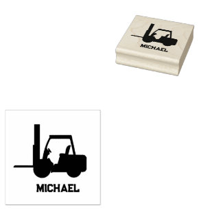 Personalised Forklift Rubber Stamp