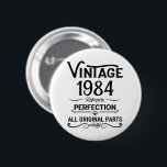 Personalised forty vintage 40th birthday party 6 cm round badge<br><div class="desc">You can add some originality with this limited edition, premium quality, and unique, classy, retro, vintage-looking birthday graphic design featuring cool typography. It's a great gift idea for men, women, husbands, wives, girlfriends, and boyfriends who will love this one-of-a-kind piece of art. A fun and special holiday gift for your...</div>